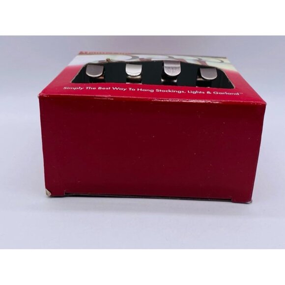 The Original MantleClip Stocking Holder 4-Pack Brushed Metal Adjustable Clips - Picture 9 of 12